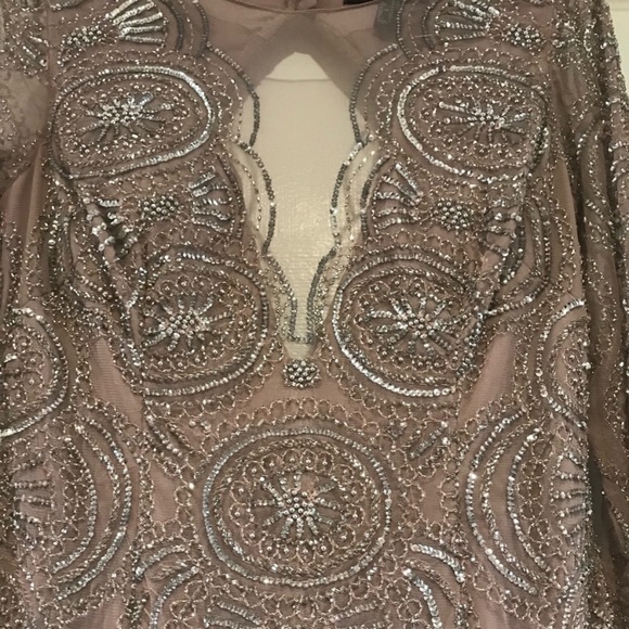 Aidan Mattox geometric long sleeves gown - Picture 5 of 7